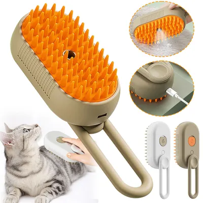 3-in-1 Steam Grooming Brush for Pets