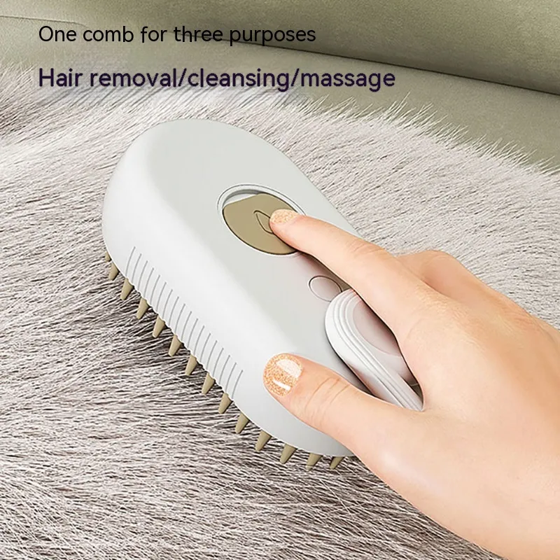 3-in-1 Steam Grooming Brush for Pets