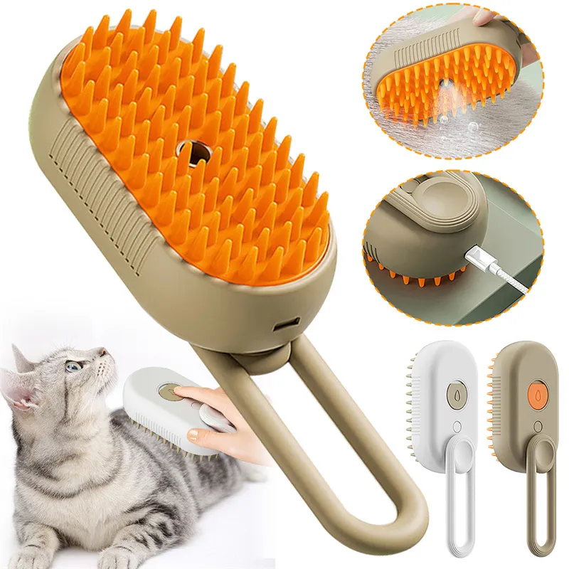 3-in-1 Steam Grooming Brush for Pets